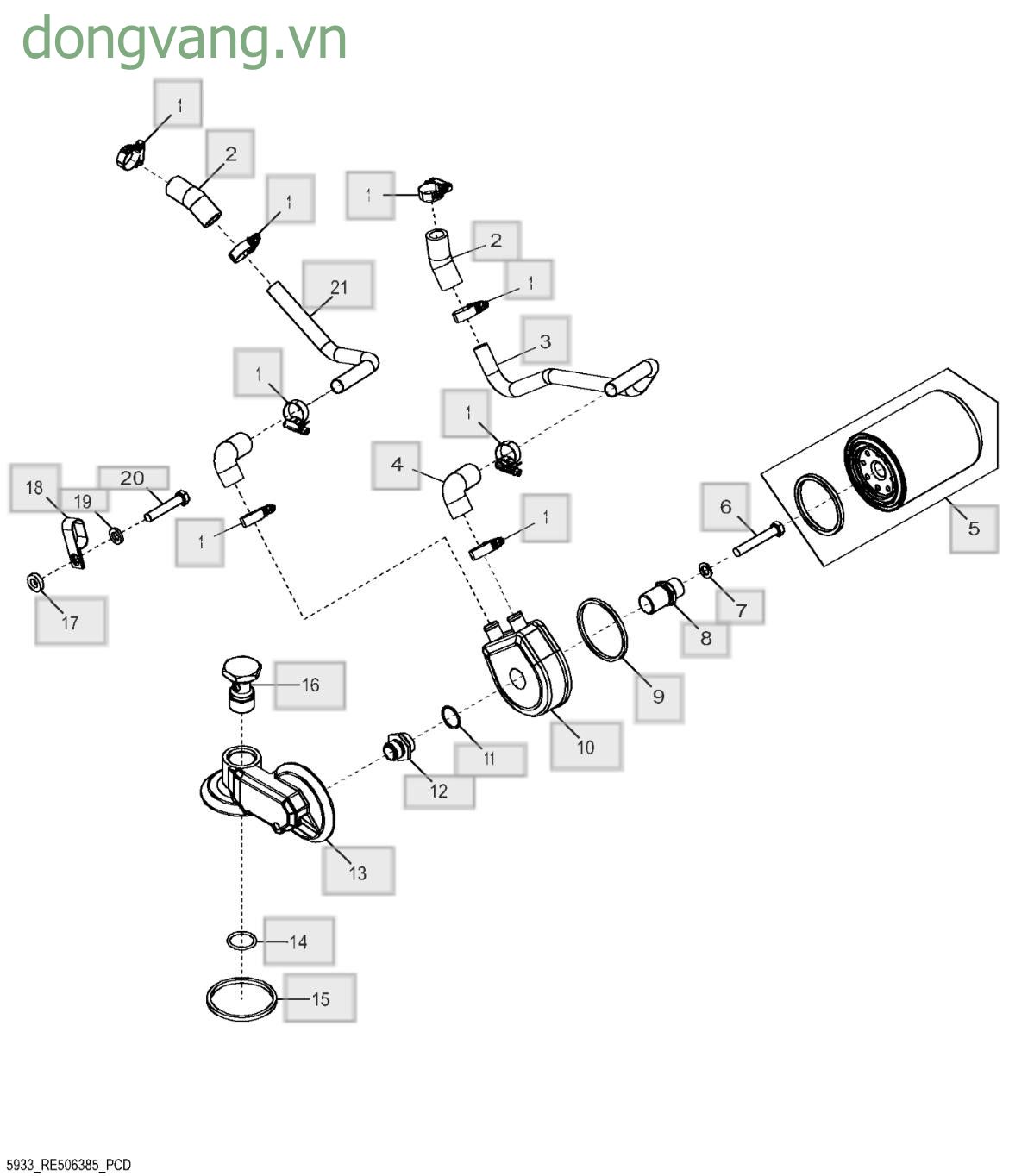 5933 Engine Oil Cooler and Oil Filter - ST465099